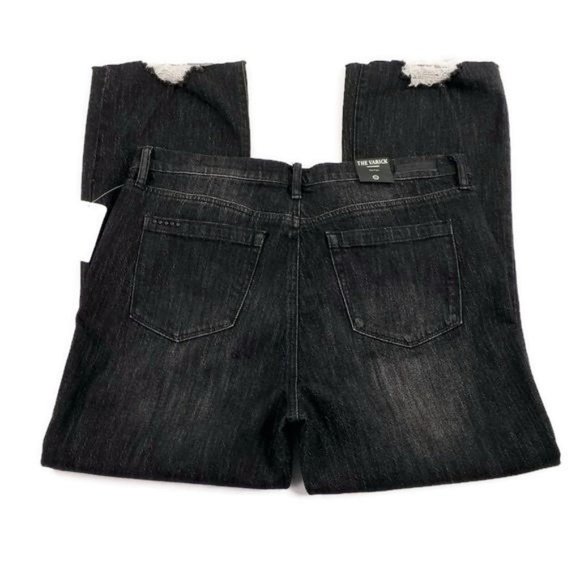 BLANK NYC The Varick Black Distressed Crop Flare Raw Hem Denim Jeans Women’s 31 - Picture 4 of 15